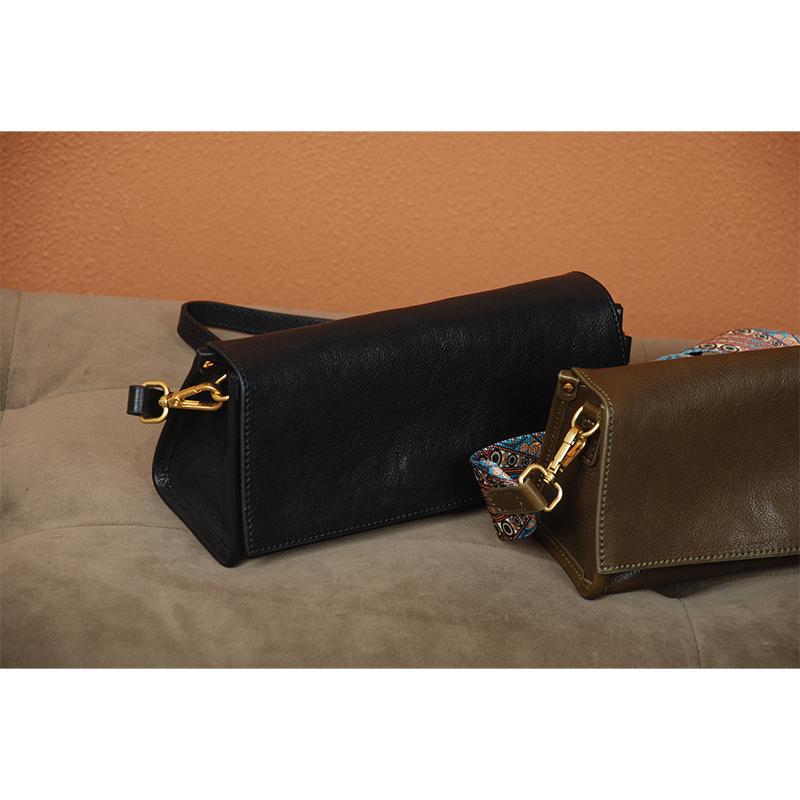 Ladies Leather Shoulder Bag Versatile Underarm Clutch Handbag_voghion.com