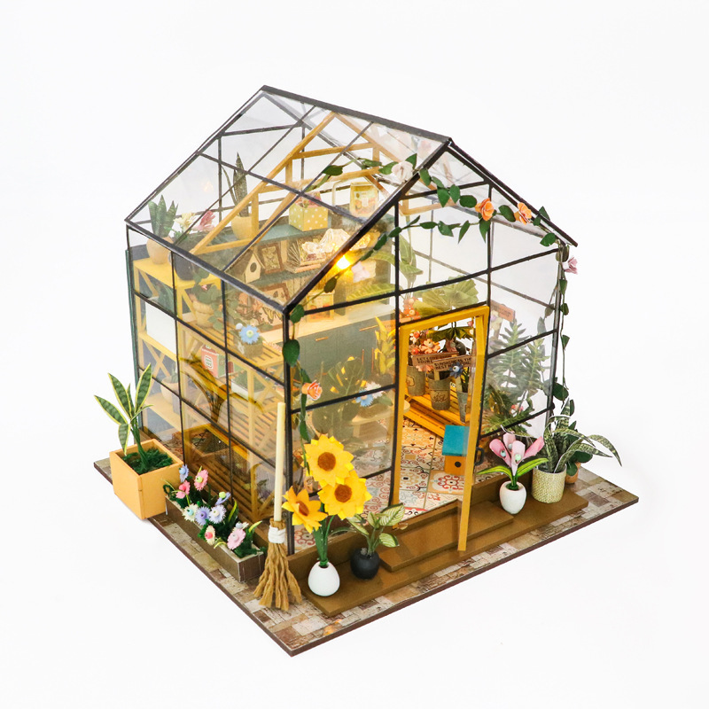 弘達diy小屋日光花房3d立体盛り合わせ書立建築模型成人解凍玩具プレゼント|undefined