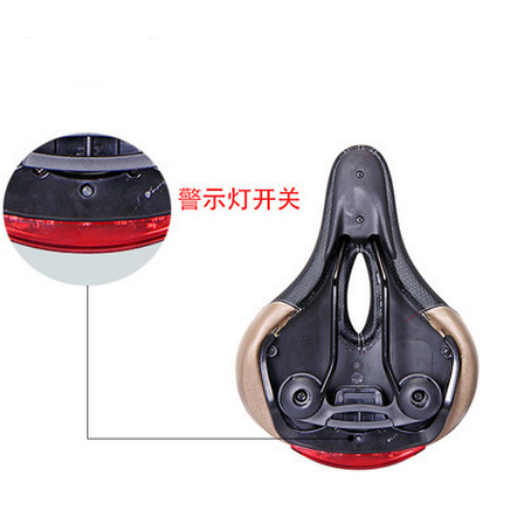 Bicicleta bicicleta cojín con luz cómoda silla con luz trasera grande trasero amortiguador accesorios de equitación