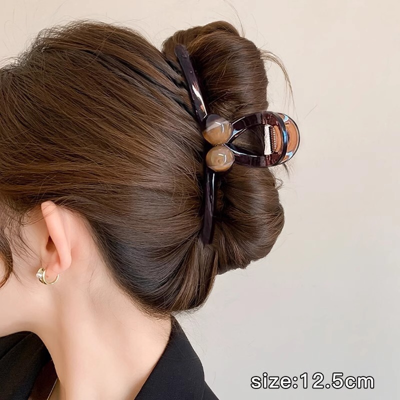 ファッションのアクリルクリップの大きいサイズのヘアピンの女性の後頭部の髪の飾りの新型の百合のサメのクリップのカードの商品|undefined