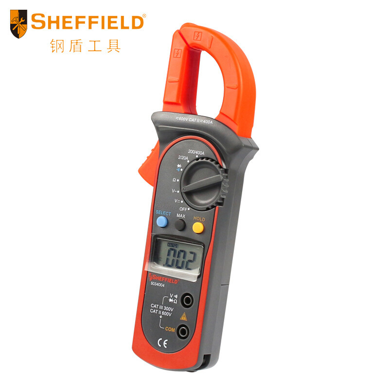 钢盾S034004 数字钳式万用表高精度全自动电工表数显式万用表