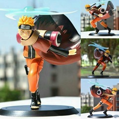 火影忍者のフィギュアの置物の大きい渦巻きのナルトの巻物の9尾の旋巣の丸の2世代は優良品質の版の包みを出します。