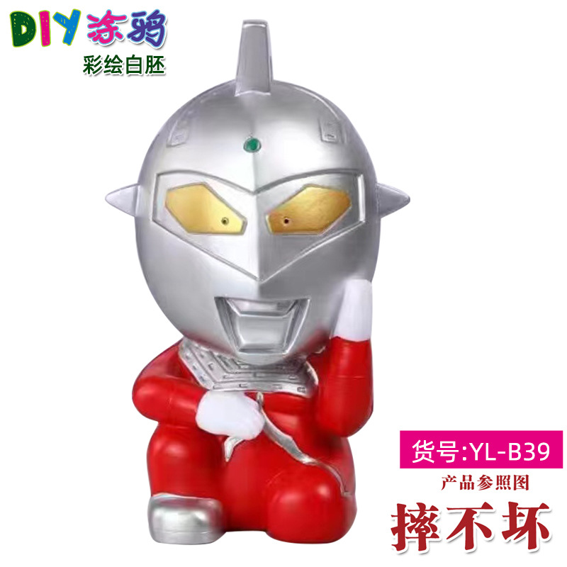 Gran vinilo yeso muñeca embrión blanco al por mayor puntada alcancía gran puntada artesanal DIY colorear blanco