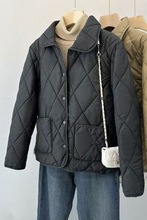 轻薄羽绒棉春秋棉服新款时尚洋气外套棉衣修身菱格轻薄棉袄短外套