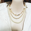 Retro accessory, chain from pearl, necklace, European style