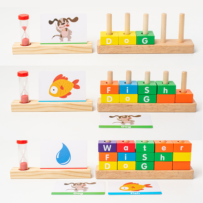 26 letras inglesas juguetes matemáticos adición y sustracción juego de bloques de construcción emparejados ayuda didáctica para niños transfronterizos