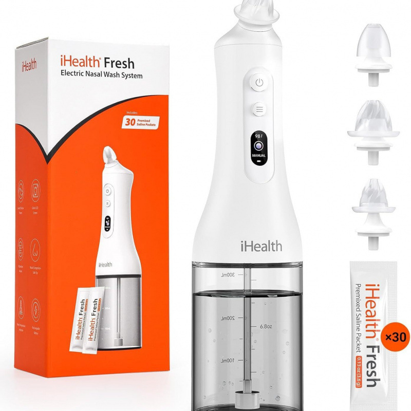 Cross-Border New Model Ihealth Electric Nasal Rinse Cleaning Sinus Rinse Solution Adjustable Nasal Care Set Cross-Border New Model Ihealth Electric Nasal Rinse Cleaning Sinus Rinse Solution Adjustable Nasal Care Set
