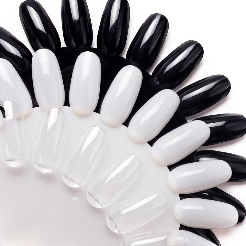 Tarjeta de esmalte de uñas oval 20 tablero de exhibición de obras de uñas de color oval placa de pintura de uñas falsas