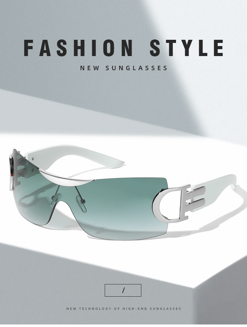 Uus raamita Y2K tehnoloogiaga moekas spordipeegel, isikupärastatud ja trendikas, futuristlikud aastatuhande päikeseprillid_voghion.com