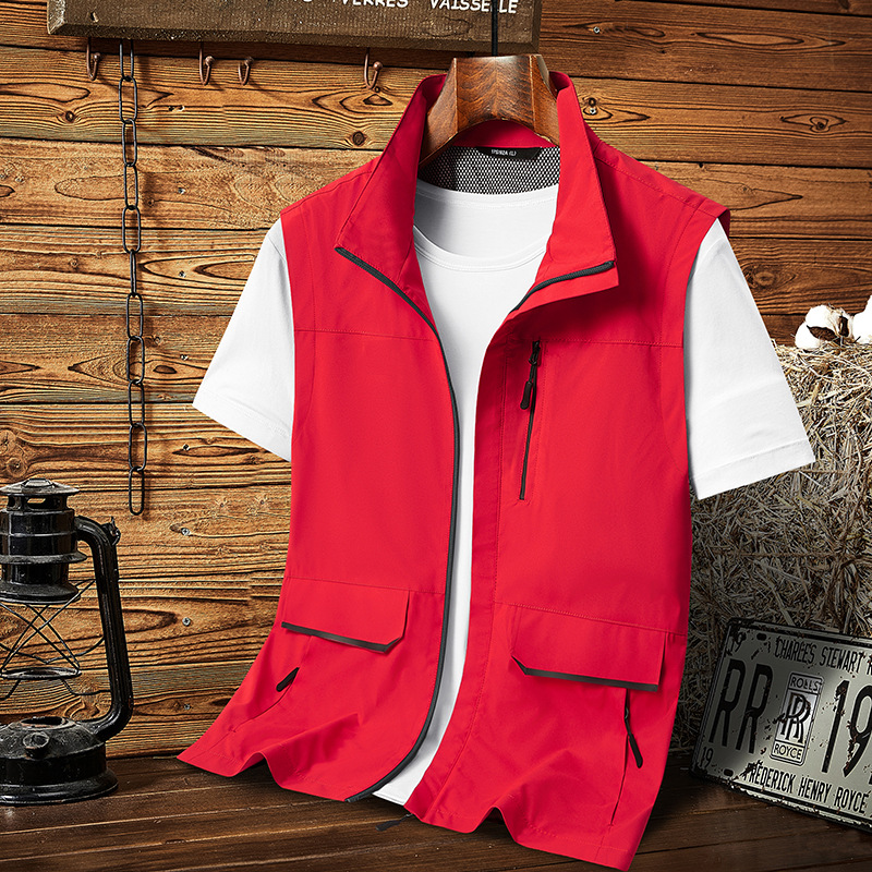 Equipo chaleco superior LOGO fotografía al aire libre hombro voluntario publicidad clips caballo ropa de trabajo chaleco de fragancia