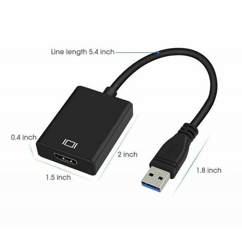 Convertidor hembra USB a HDMI sin unidad Cable adaptador HD Proyector de ordenador portátil Cable HDTV