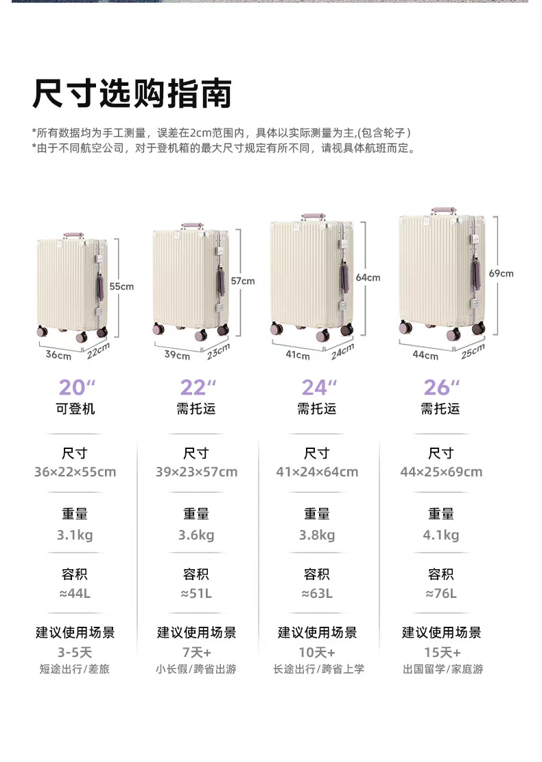 大容量行李箱24寸旅行箱20寸登机箱铝框拉杆箱28寸多功能收纳箱-阿里巴巴