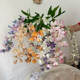 仿真花3D小苍兰家居餐桌花艺新娘手捧花束婚庆假花香雪兰花卉