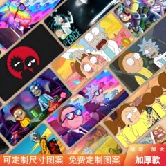 特大ゲーミングマウスパッドリックとモーティ漫画アニメクリエイティブデスクマットキーボードマットオフィスデスクトップマット