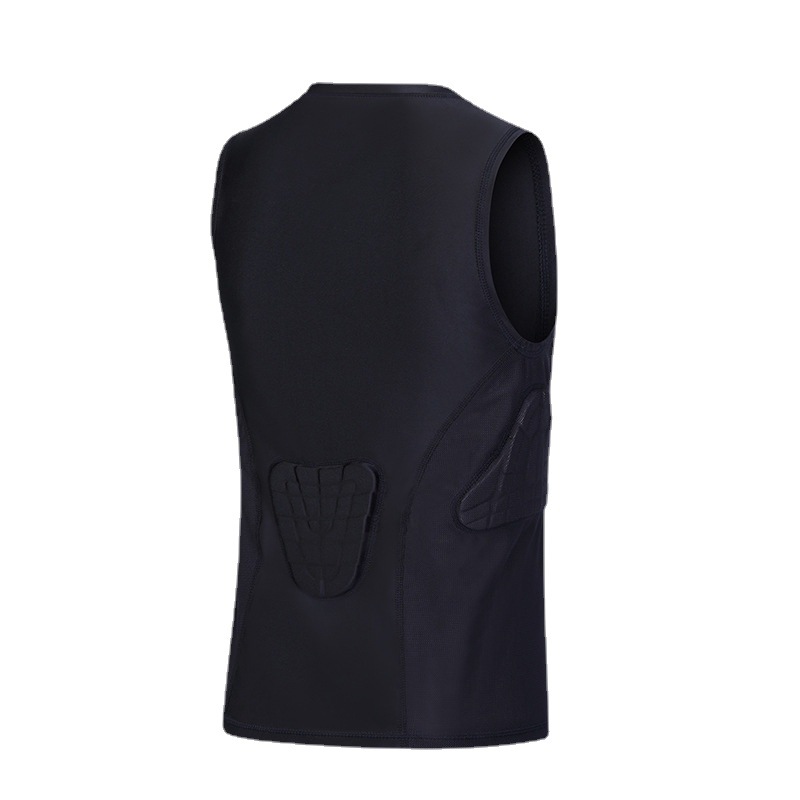 棒球垒球青少年男孩女孩防撞防护背心足球橄榄球压缩衬衫护胸护腰