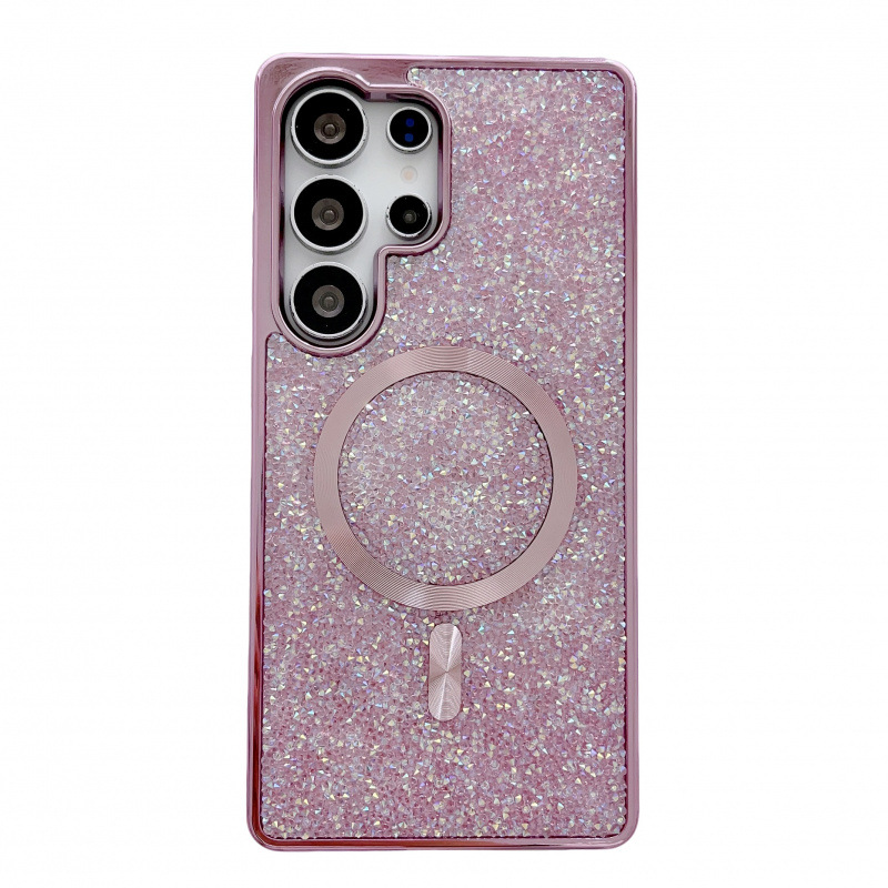 Funda Magnética Anti-caídas para Teléfono de Silicona con Diamantes para Samsung Galaxy