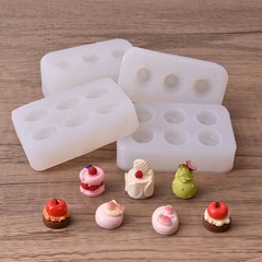 立体食玩水果蛋糕甜品屋 奶油胶diy面包蛋糕滴胶翻糖硅胶模具
