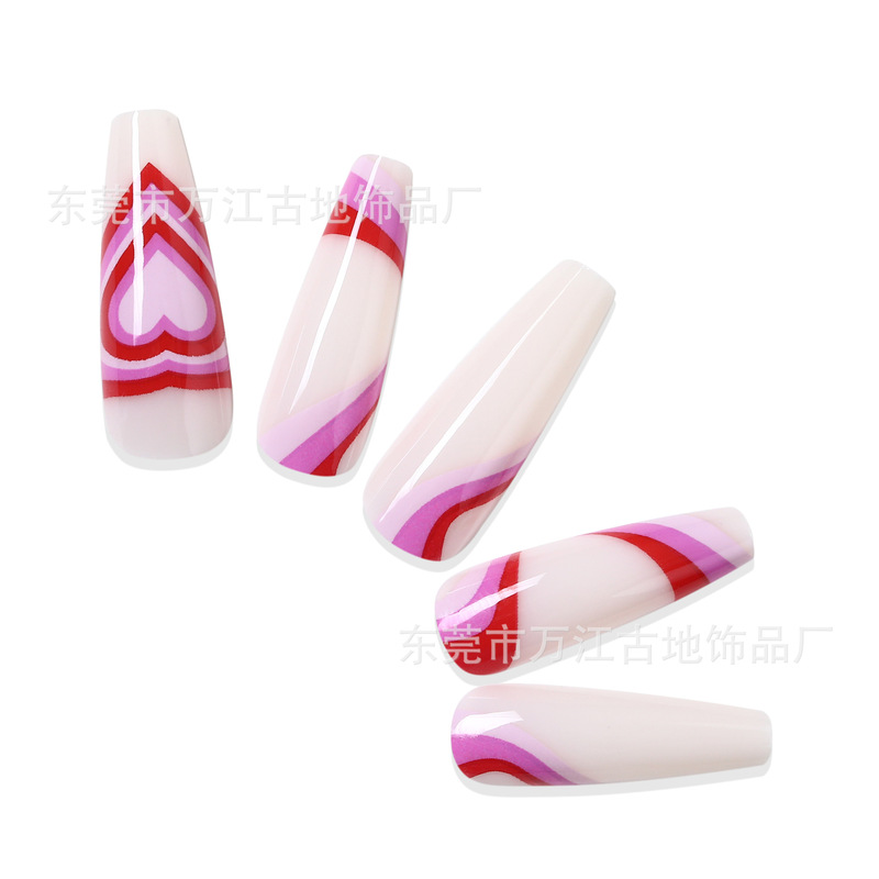 Professional Producer of Fake Nails, Customized Fake Nail Patches, Export Export Ballet Nails, Love Is Coming Soon