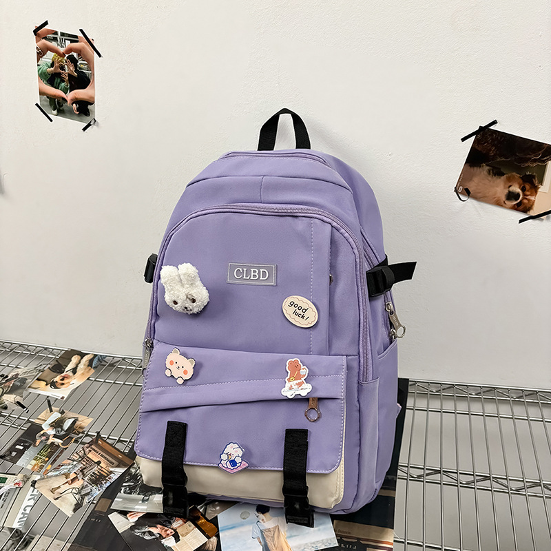 Nueva versión coreana de la mochila escolar japonesa de gran capacidad Harajuku para estudiantes de secundaria, mochila para clase