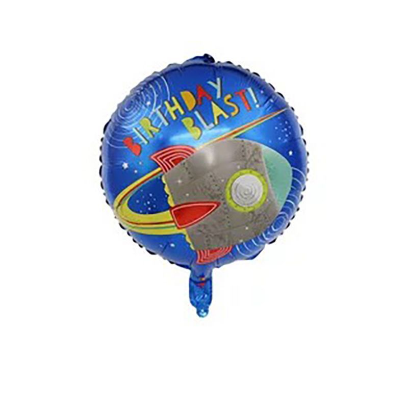 Serie espacial globo de película de aluminio cohete astronauta robot niño bebé cumpleaños fiesta decoración globo
