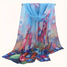 W 42661 Spring Scarf with Magpie Design ϲȵ����˿�� �羳ר