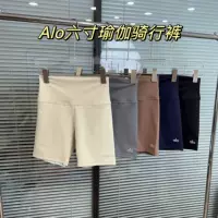 Оригинальные шорты для йоги в стиле Alo Zhixiu с высокой талией, велосипедные шорты для бега, фитнеса, спортивные высокоэластичные формирующие тренировочные шорты