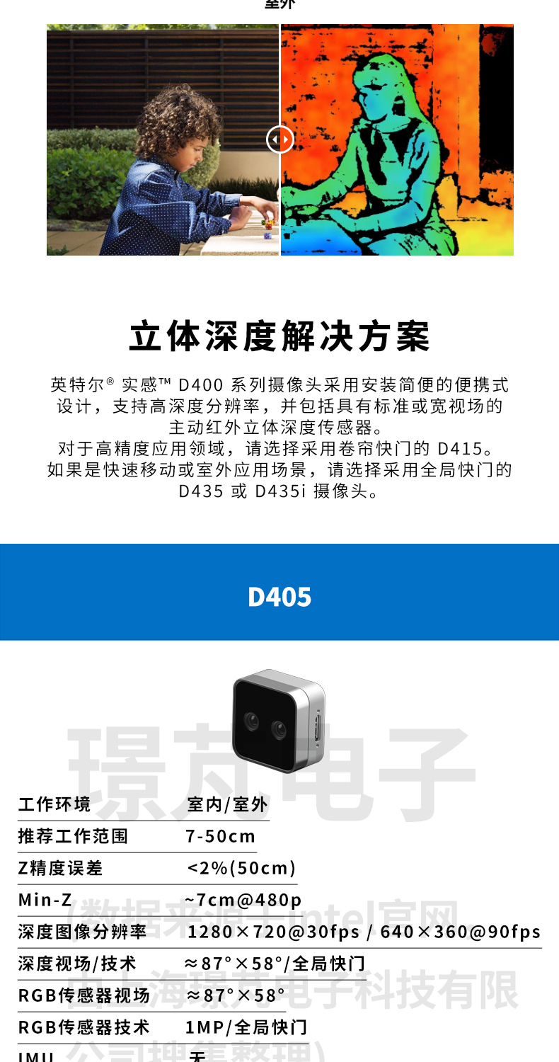 Intel/英特尔RealSense D455f双目深度相机D455升级近红外滤光版-阿里巴巴
