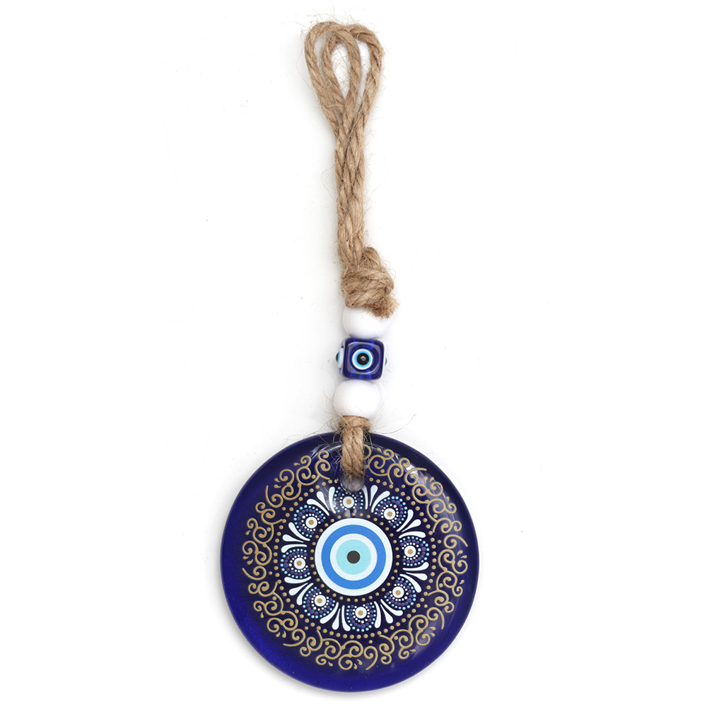 138g Weight Bag Pendant, Keychain Classification 1 Piece Quantity Holiday, Daily Occasion Glass Material Devil's Eye Pattern Unisex Gender Retro, Classic Style Style Retro Classic Style Devil's Eye Glass Unisex Bag Pendant Keychain 27