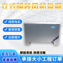 立式明裝卧式風機盤管明裝卧式高掛盤管機組水冷暖風機盤管水空調