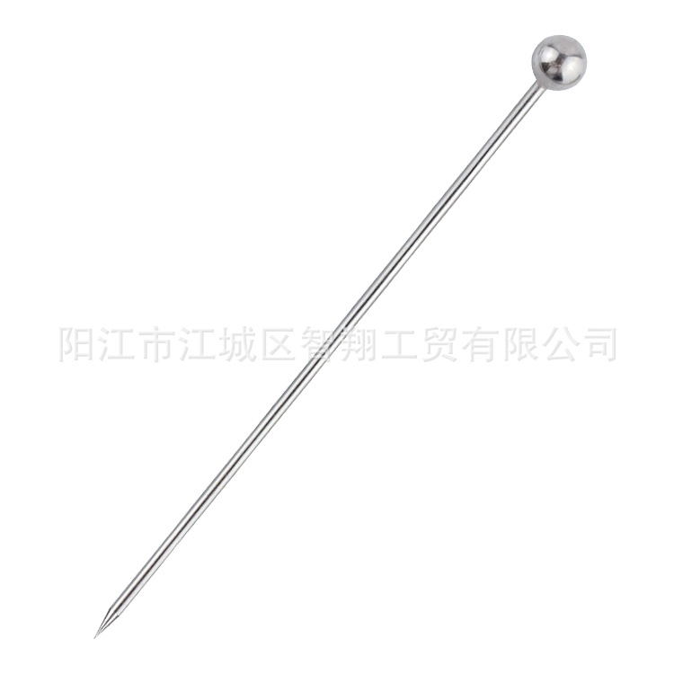 Cruz-frontera 304 Acero inoxidable fruta palo fruta aguja barra cóctel decorativo palo Oliva confitada metal vino palo