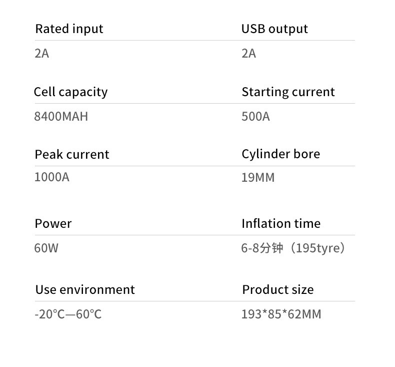 Cross-border car emergency starting power supply and air pump integrated power bank, multifunctional portable battery jump starter