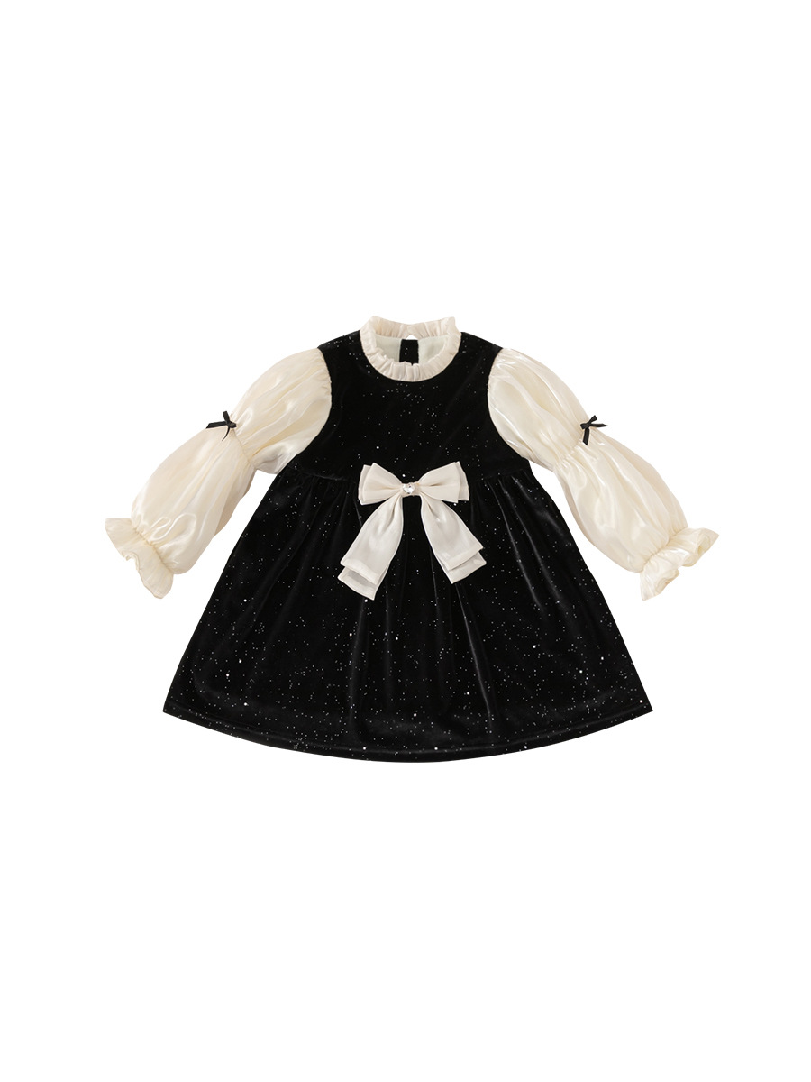 Youbao ropa para niños para niñas vestido de alta gama 2024 otoño e invierno nuevo estilo niños niñas bebé vestido de un año vestido de princesa