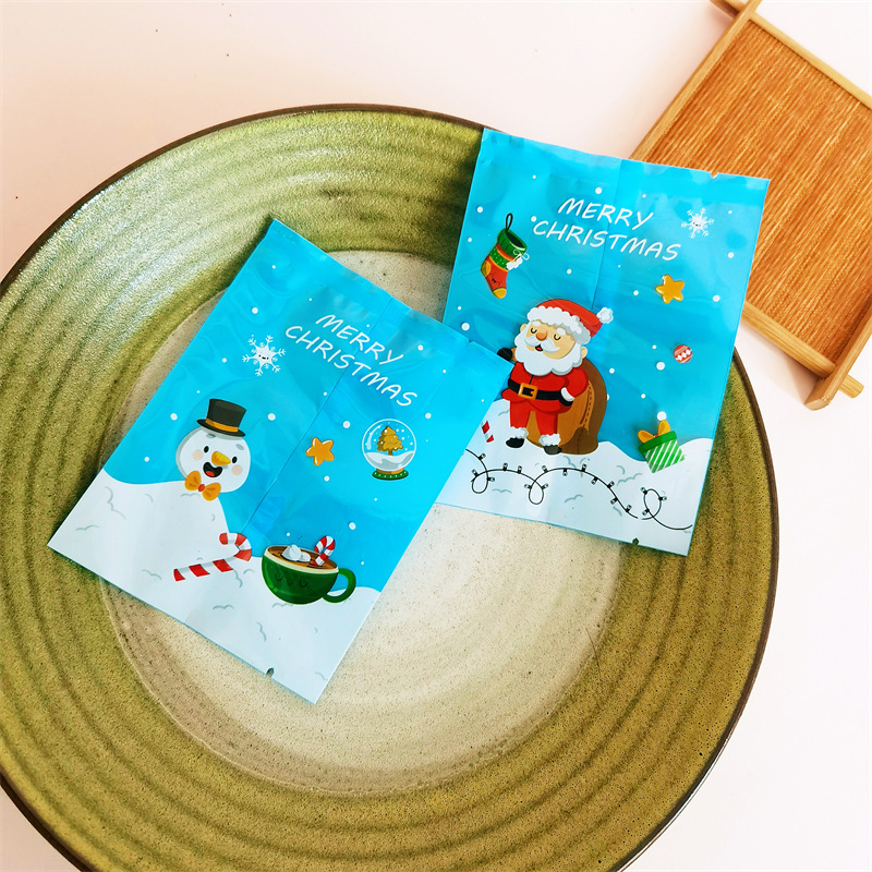 圣诞节糖果烘焙饼干包装袋曲奇奶枣雪花酥牛轧糖点心礼品包装袋子