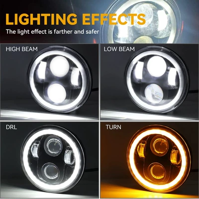 light spotlight full circle 4 – Motorcycle headlights, headlights