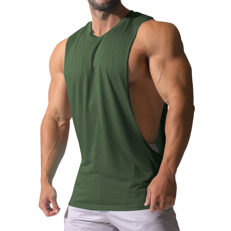 2023 verano nuevo tamaño europeo chaleco sin mangas de los hombres Comercio exterior suelta deportes casual moda color sólido chaleco