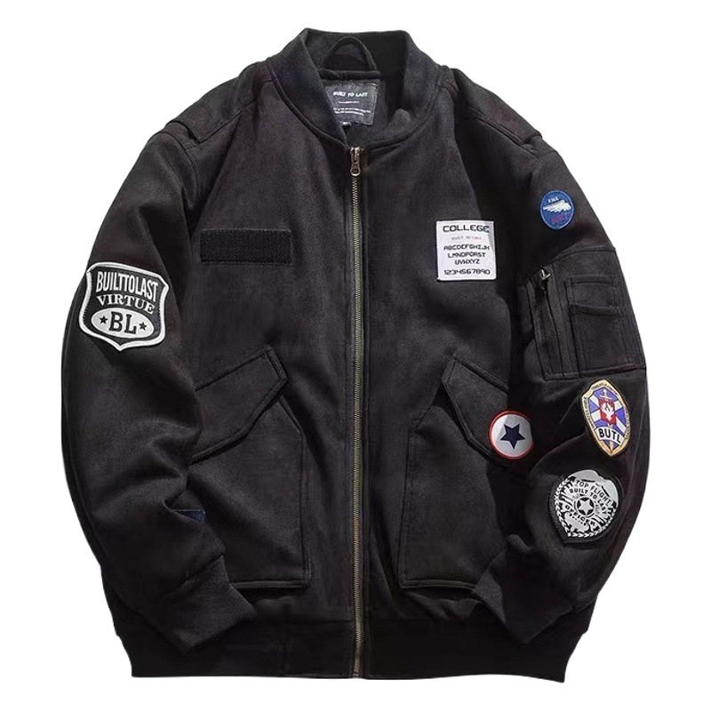 Otoño e Invierno marca de moda americana abrigo de algodón hombres Ma1 piloto chaqueta de béisbol Chaqueta de algodón y engrosamiento chaqueta 12