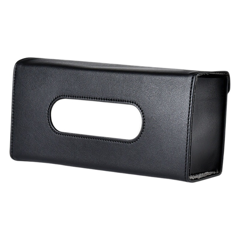 Bolsa de pañuelos de cuero para automóvil Bolsa de pañuelos para visera solar Caja de pañuelos de cuero para automóvil