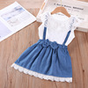 Autumn children's denim dress with sleeves sleevless, skirt, Aliexpress