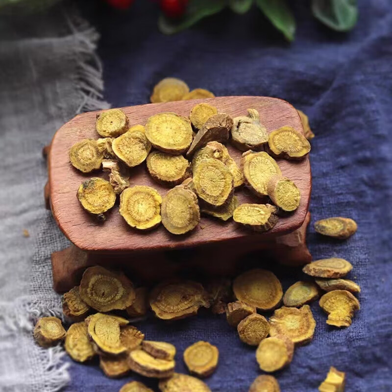Dried Scutellaria Root Slices Huang Qin 500g Chinese Herbal Tea and Decoction Pieces specifications