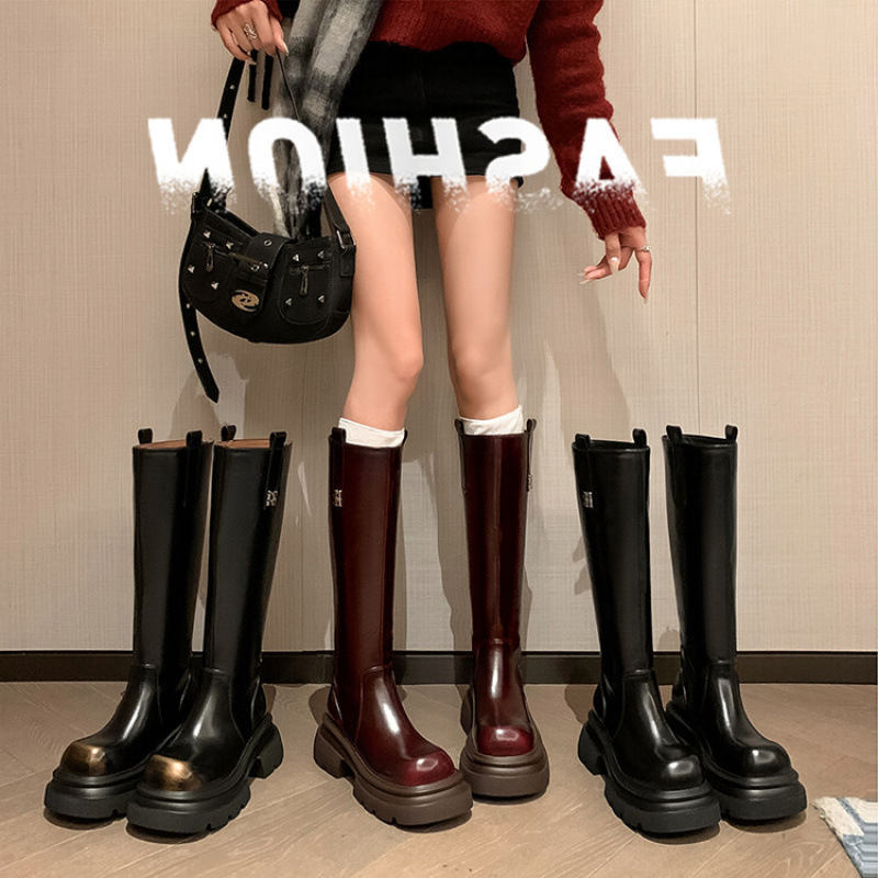 Niche light luxury women's shoes and boots 2024 autumn and winter new fashion cross-border foreign trade retro now 3676