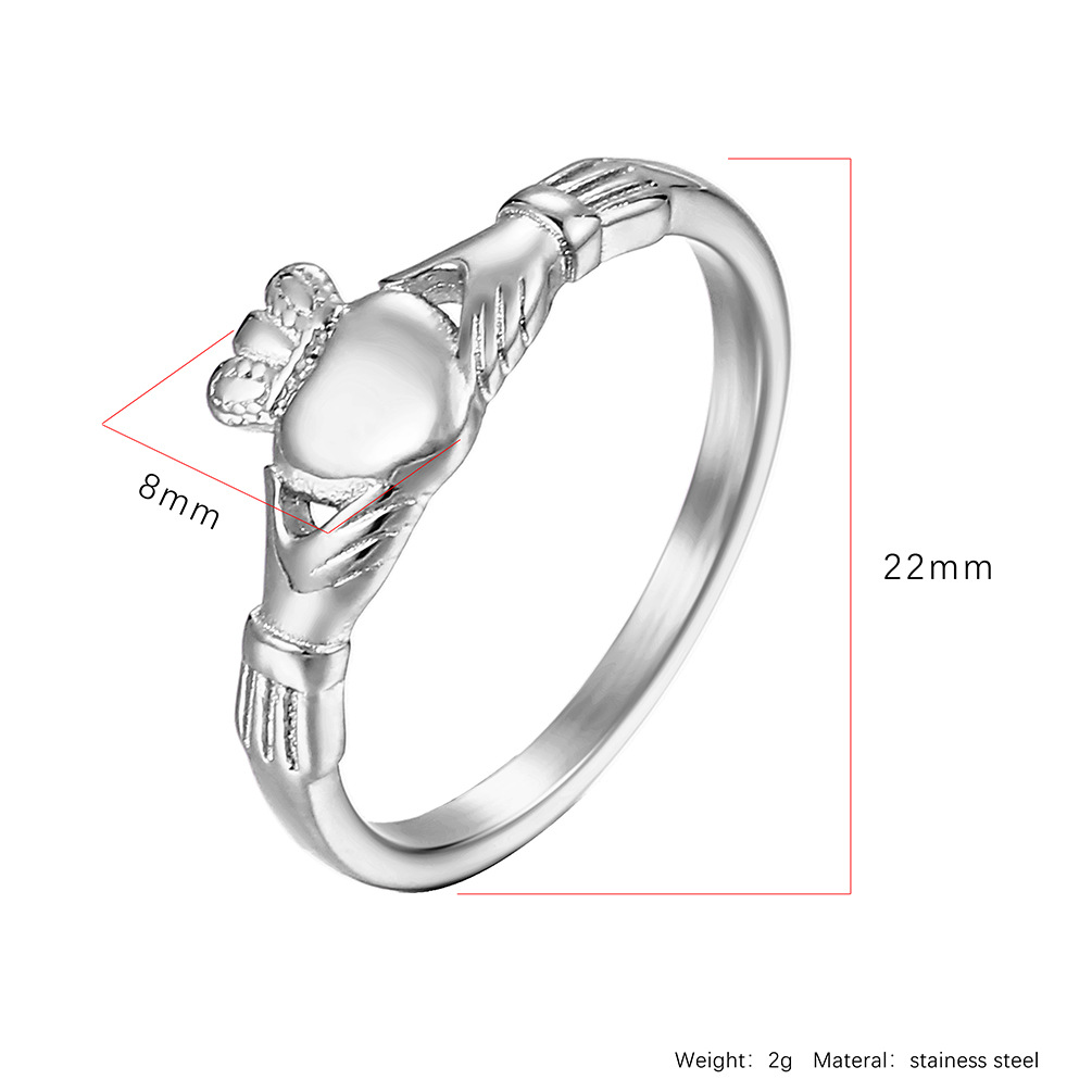 5g Weight Rings Classification Simple Style Carrot Titanium Steel Polishing Rings