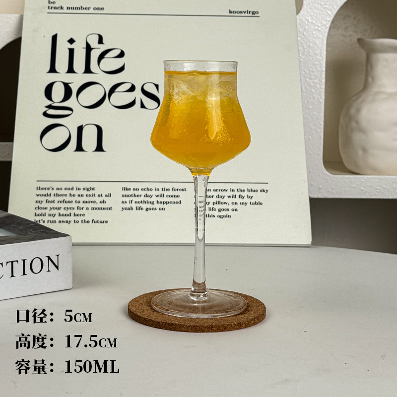 Taza Martini, taza de cóctel, taza de pie alto, taza de cuerno japonesa Kimura, taza de taza Tata, taza de vidrio