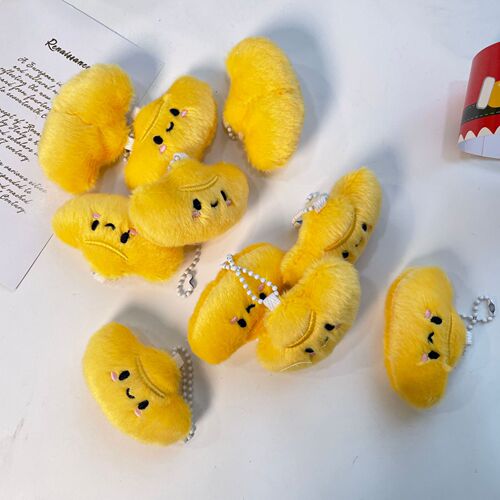 Lucky Ingot Plush Doll Backpack Pendant Meaning Fortune and Good Luck Creative Cute Keychain Gift GJ185