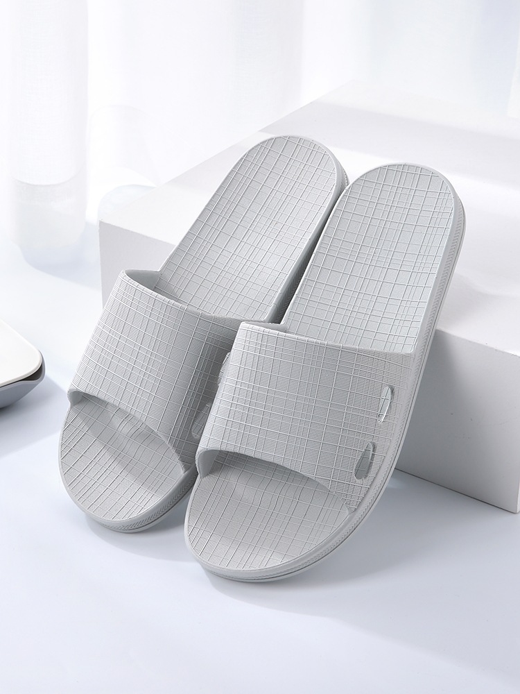 Men's Summer Indoor Home Bathroom Non-Slip Thick-Soled Slippers with a Stepping-On-Clouds Feel for Women
