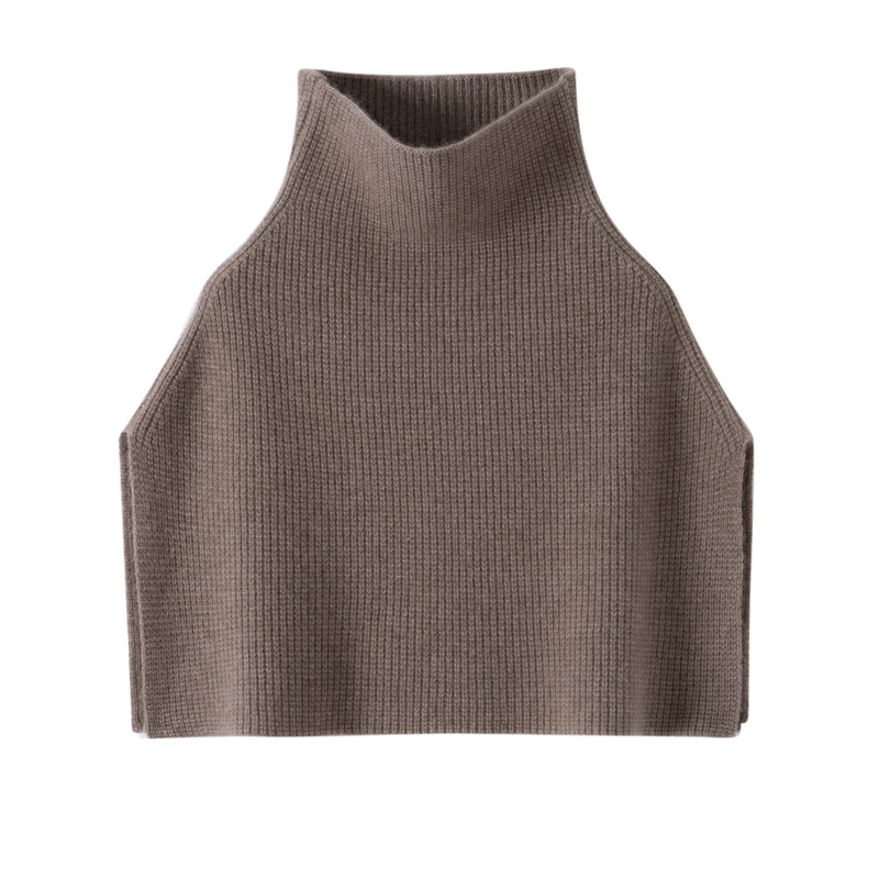 Cashmere Shawl for Women, Knitted Pullover Cashmere Scarf, 2025 Autumn and Winter Sleeveless Vest, Foreign Trade Warm Shoulder and Neck Protector