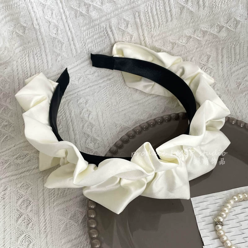 Ободок (стиль Chanel) — черная лента и широкий палитра цветов, элегантный корейский дизайн