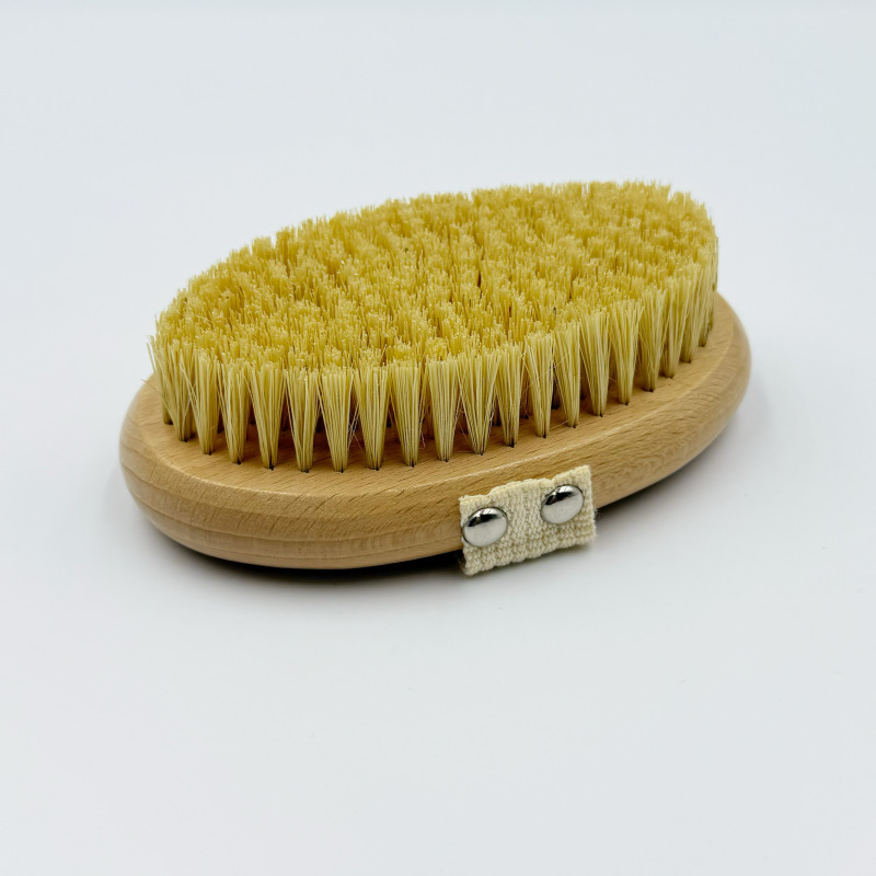 Lugar al por mayor artefacto de baño Cepillo de baño de limpieza de mango largo de madera maciza Cepillo de baño para frotar Cepillo de espalda para frotar Cepillo de baño de cerda de cerdo de pelo suave