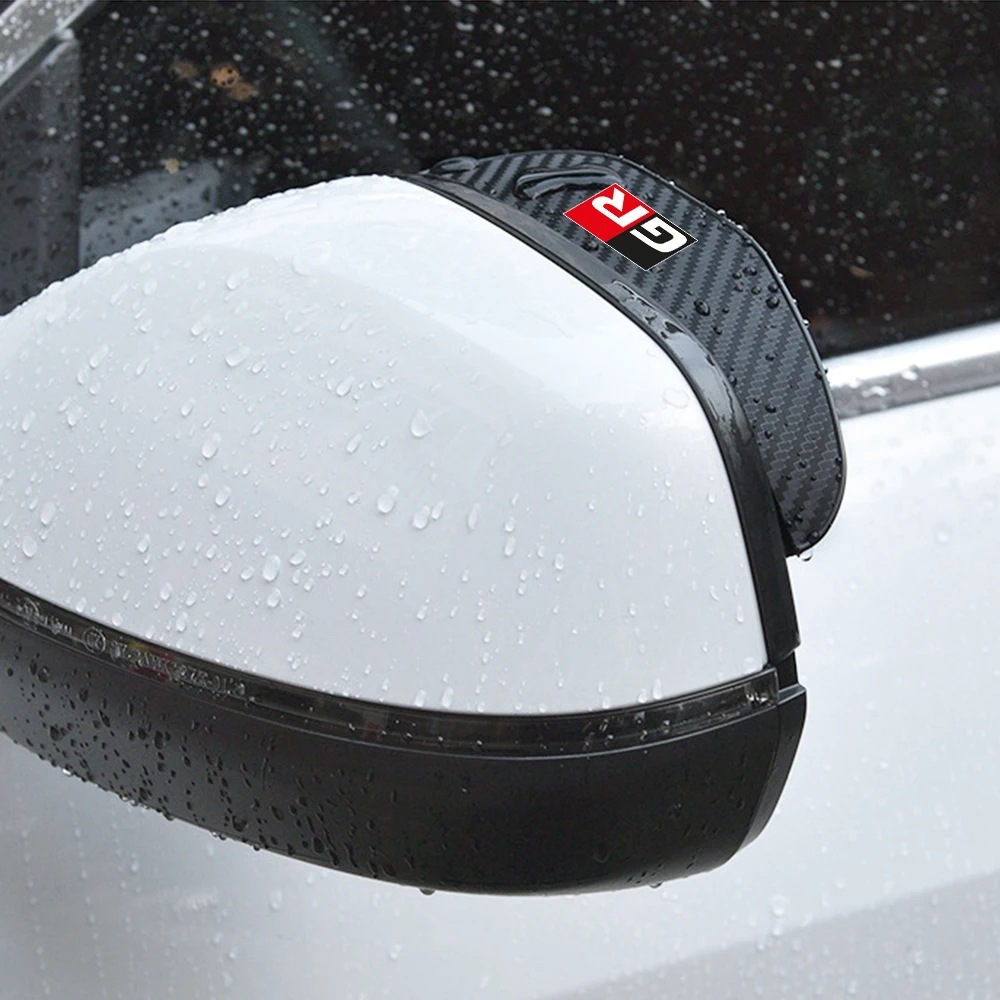 Cross-Border Car Rearview Mirror Rain Shield Thickened Carbon Fiber Texture Rearview Mirror Rain Shield Factory Direct Sale