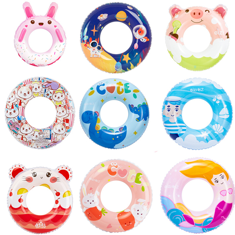 thickening children Swim ring Cartoon Swim ring animal modelling baby PVC Swimming ring adult inflation