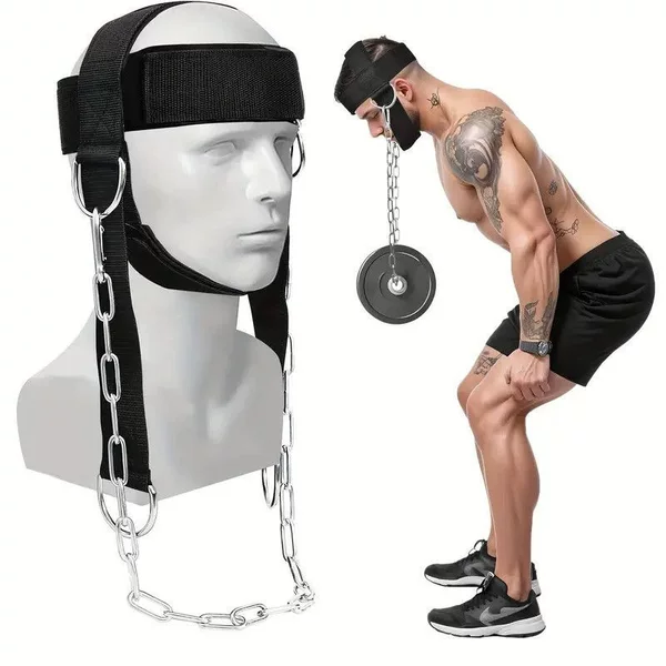Cross-Border Popular Product: Head and Neck Barbell Chain with Headgear, Muscle Trainer, Shoulder Weight-Bearing Strength Training